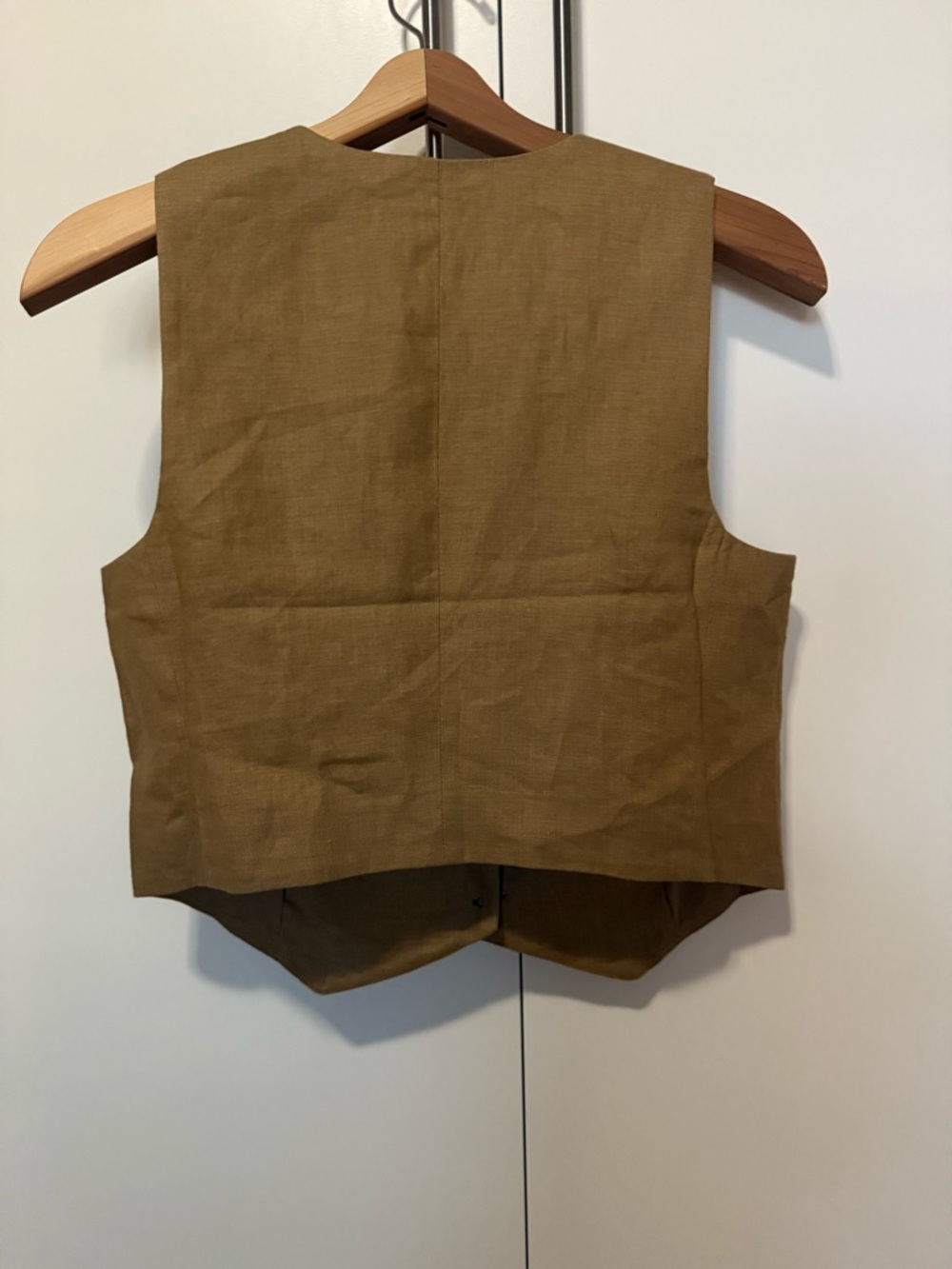 NWT Banana Republic Women's Tan Linen Button-Up Vest- size 4 - Picture 7 of 10